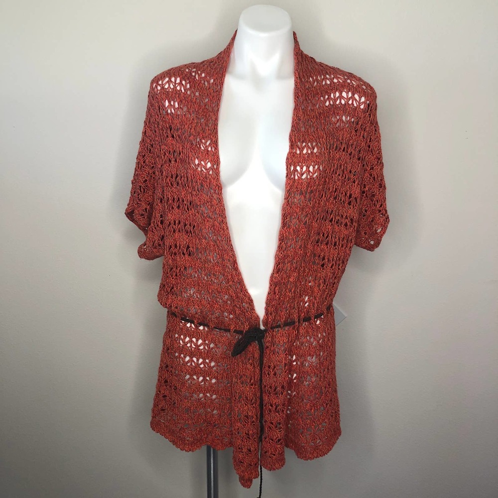 St Johns Bay Overlay Sweater w/Belt Size XL